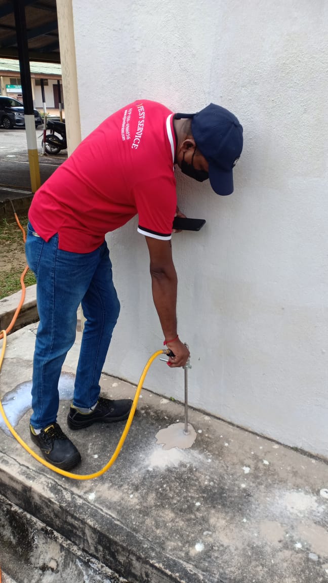 Termite soil treatment injection